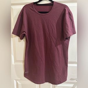 Men’s BYLT burgandy & black stripe T-shirt medium